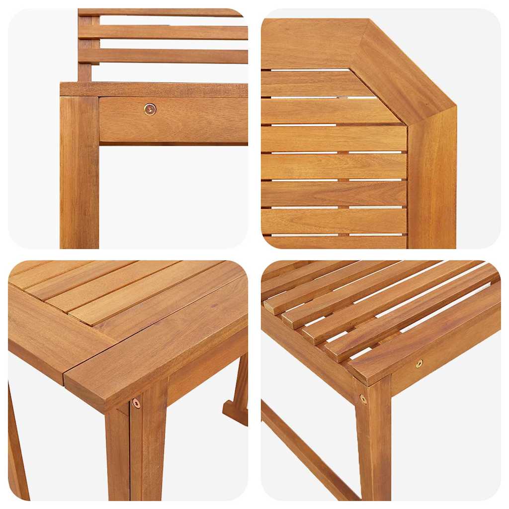 3-teiliges Garten Bistro Set - stabiler Akazienholz